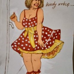 rysunek satyryczny akwarela na papierze_jadwiga fastnacht